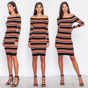 Fall Stripes Sweater Dress